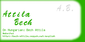 attila bech business card